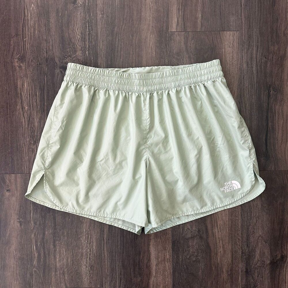 The North Face Mint Green Shorts Athletic Lined Workout Outdoors Women's XL